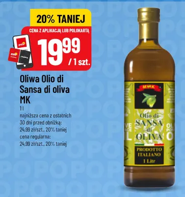Oliwa Olio di Sansa di oliva MK promocja w POLOmarket