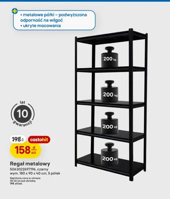 Regał metalowy promocja w Castorama