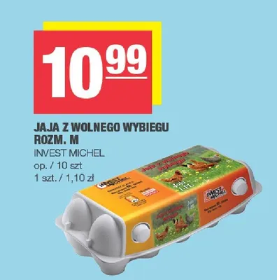 Jaja z wolnego wybiegu Invest Michel rozm. M promocja w SPAR