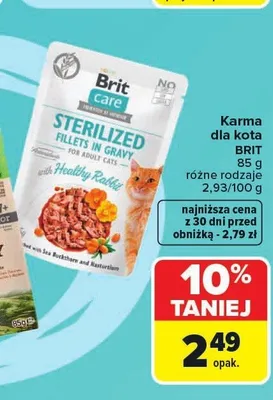 Karma dla kota Brit Care Sterilized promocja w Carrefour