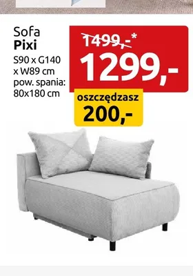 Sofa Pixi promocja w Black Red White