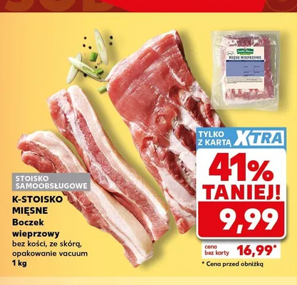 Boczek wieprzowy bez kości ze skórą K-Stoisko Mięsne promocja w Kaufland
