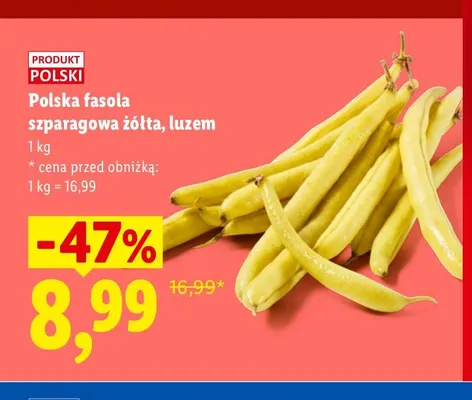 Fasola szparagowa żółta polska promocja w Lidl