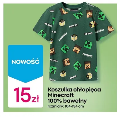 Koszulka chłopięca Minecraft promocja w Pepco