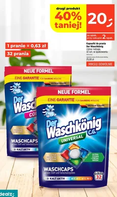 Kapsułki do prania Der Waschkönig Color promocja w Dealz
