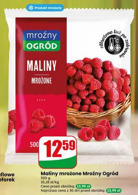 Maliny mrożone Mroźny Ogród promocja w Dino