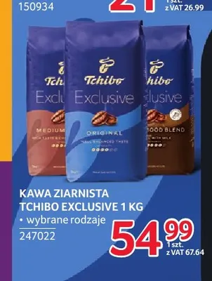 Kawa ziarnista Tchibo Exclusive Original 1 kg promocja w Selgros