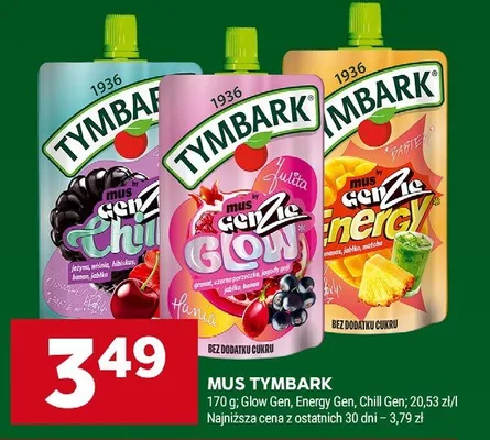 Mus Tymbark Glow Gen promocja w Stokrotka