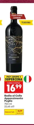 Wino czerwone półwytrawne Badia al Colle Appassimento Puglia promocja w Biedronka
