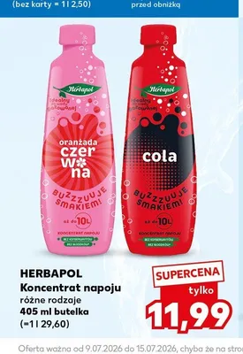 Koncentrat napoju cola Herbapol promocja w Kaufland