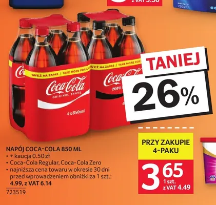Napój gazowany Coca-Cola Regular promocja w Selgros