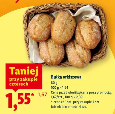 Bułka orkiszowa 80 g Lidl promocja w Lidl