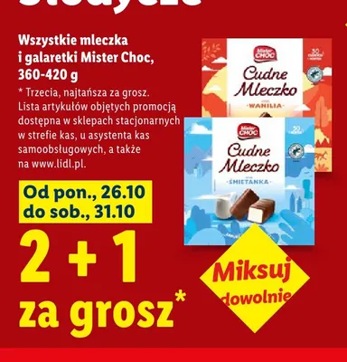 Mleczka i galaretki Mister Choc promocja w Lidl