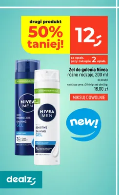 Żel do golenia Nivea Men Hydrocare promocja w Dealz