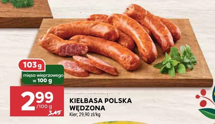 Kiełbasa polska wędzona promocja w Stokrotka