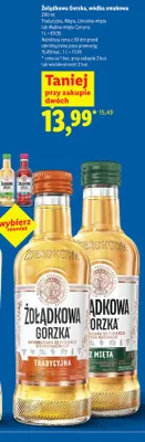 Wódka smakowa Żołądkowa Gorzka Tradycyjna promocja w Lidl