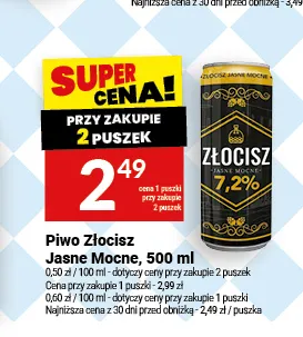 Piwo Złocisz mocne promocja w Twój Market