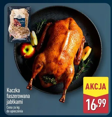 Kaczka faszerowana jabłkami cena za kg do upieczenia promocja w Aldi