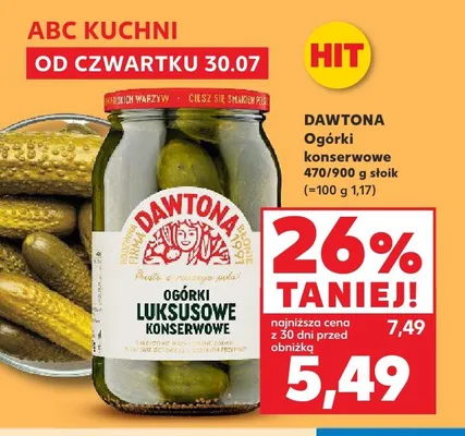 Ogórki konserwowe Dawtona promocja w Kaufland