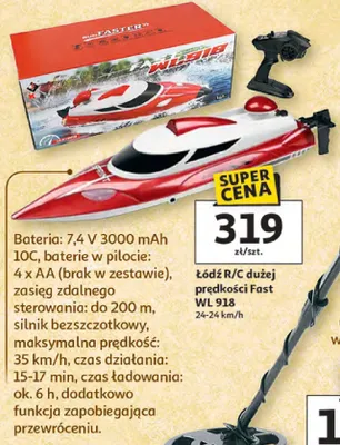 Łódź R/C dużej prędkości Fast WL 918 promocja w Auchan