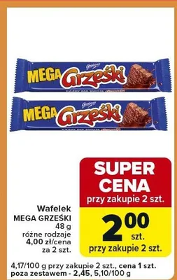 Wafelek różne rodzaje promocja w Carrefour Express