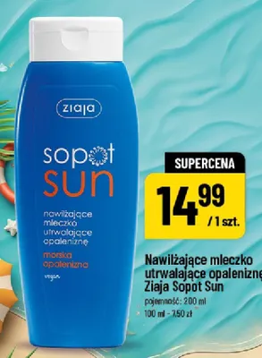 Nawilżające mleczko utrwalające opaleniznę Ziaja Sopot Sun promocja w POLOmarket