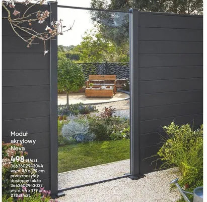 Moduł akrylowy Neva 88x179cm przezroczysty dostępny także 44x179cm promocja w Castorama