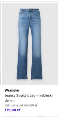 Jeansy Wrangler Straight Leg niebieski denim promocja w Lounge by Zalando