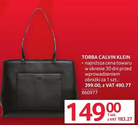 Torba Calvin Klein promocja w Selgros
