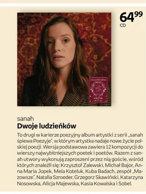 Płyta CD sanah Dwoje ludzieńków promocja w Dzień Dziecka