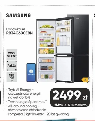 Lodówka AI Samsung RB34C600EBN promocja w Max Elektro