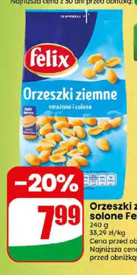 Orzeszki ziemne solone Felix promocja w Dino