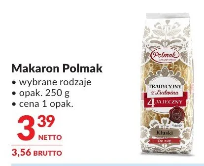 Makaron Polmak wybrane rodzaje promocja w Makro
