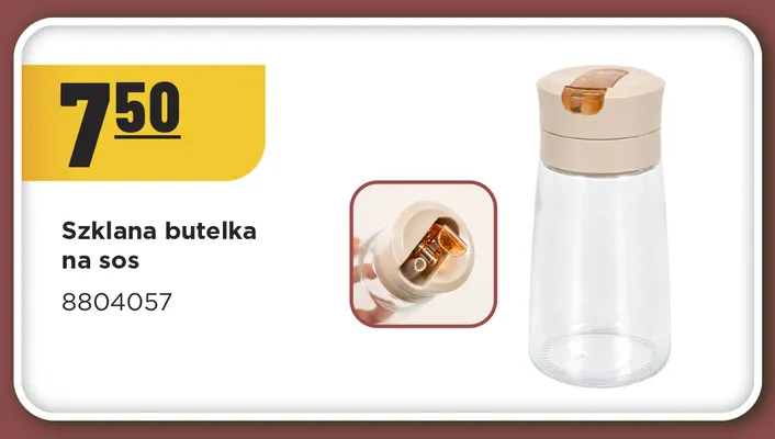 Szklana butelka na sos promocja w MR. DIY