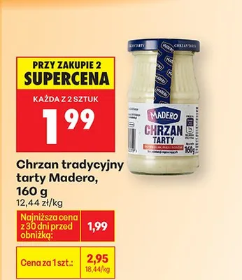 Chrzan tradycyjny tarty promocja w Biedronka