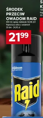 Środek przeciw owadom Raid spray promocja w Stokrotka