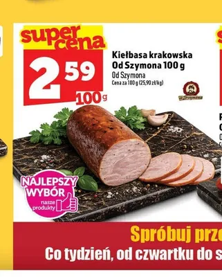 Kiełbasa krakowska Od Szymona promocja w TOPAZ