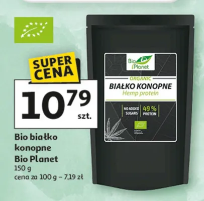Białko konopne bio promocja w Auchan