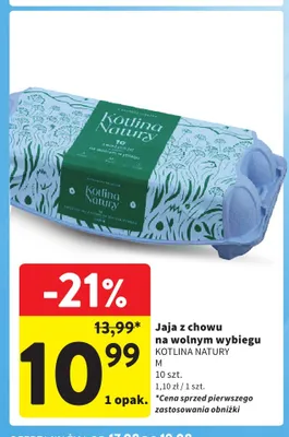 Jajka kurze z chowu na wolnym wybiegu Kotlina Natury promocja w Intermarche