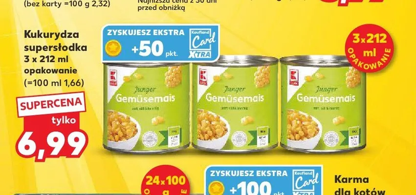 Kukurydza supersłodka K-Classic 3-pak promocja w Kaufland