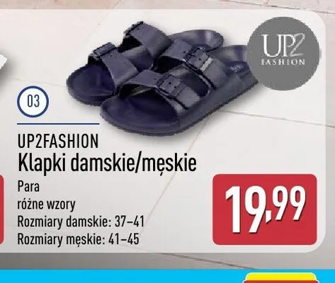 Klapki damskie Up2Fashion promocja w Aldi