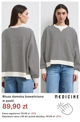 Bluza damska bawełniana w paski Medicine promocja w Medicine