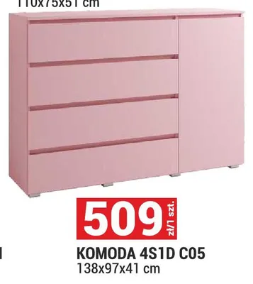 Komoda 4S1D C05 138x97x41cm promocja w Merkury Market
