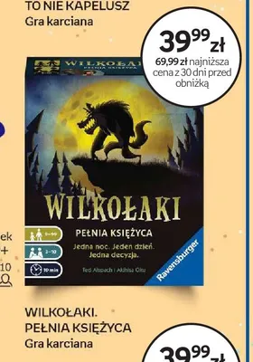 Gra karciana Wilkołaki Pełnia Księżyca promocja w Empik