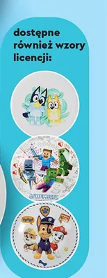 Naczynia Bluey, Minecraft, Psi Patrol promocja w Biedronka