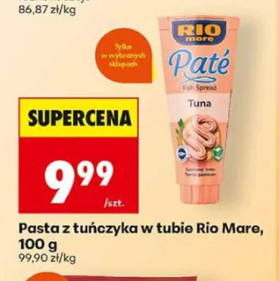 Pasta z tuńczyka w tubie Rio Mare promocja w Biedronka
