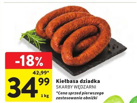 Kiełbasa dziadka promocja w Intermarche