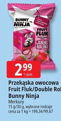 Przekąska owocowa Fruit Fluk Bunny Ninja promocja w Leclerc