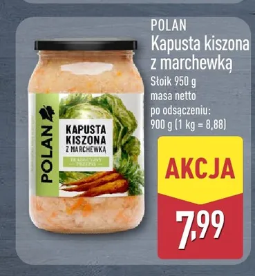 Kapusta kiszona z marchewką Polan promocja w Aldi