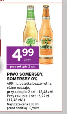 Piwo Somersby Mango & Lime promocja w Stokrotka